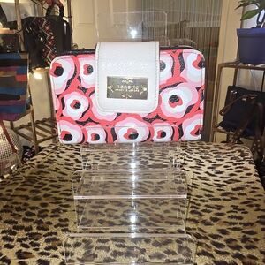 Nanette Lepore Vibrant Pink and Cream Floral Wallet Preloved Condition